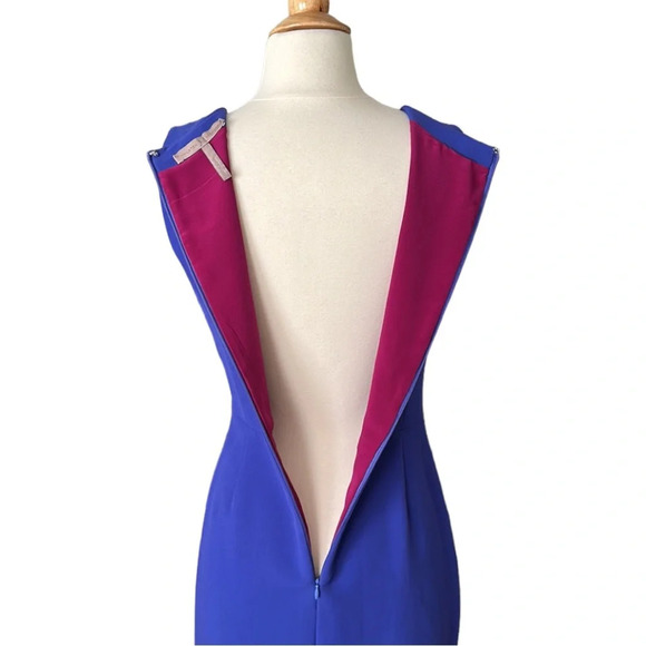 HALSTON HERITAGE Dress Ruched Ruffle Front Career Chic Office Siren Dress Size 2 - Picture 9 of 16